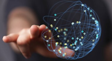 Elindeki Kişi Tutma Bağlantılı Dijital Ağ Küresi, Küresel Bağlantı