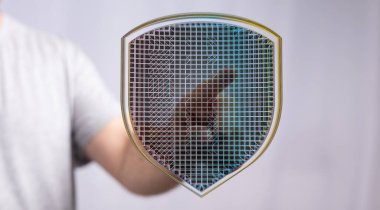 Dijital Güvenlik Kalkanı Elde Tutulan Kişi
