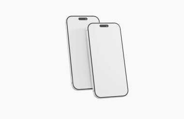 Sunum için boş ekranı olan modern akıllı telefon modeli