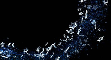 Parlayan Yıldızlarla Soyut Yıldızlı Gece Arkaplanı