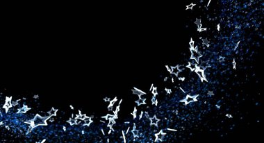 Parlak ışıkları olan soyut yıldız arkaplan çizimi, kozmik kavram