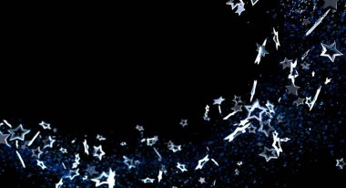 Karanlık arka plandan parlayan yıldızlar, rüya gibi bir kavram.