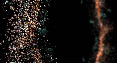 Işıldayan Işıklar ve Karanlık Uzay ile Soyut Yıldızlı Arkaplan