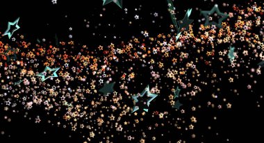 Parıldayan Yıldızlar Bayram Kutlaması için Siyah Üzerine Soyut Arkaplan