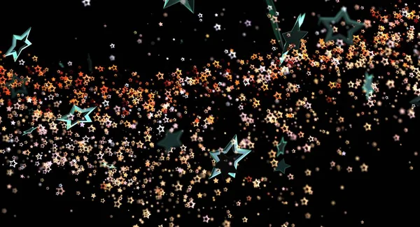 Parıldayan Yıldızlar Bayram Kutlaması için Siyah Üzerine Soyut Arkaplan