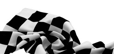 Dramatik Siyah ve Beyaz Damalı Bayrak