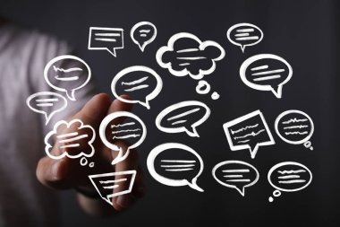 El Etkileşimi Yüzen Sohbet Kabarcıkları: İletişim Konsepti