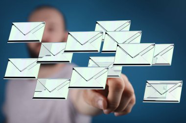 Dijital E- postaları Seçen Adam, Çevrimiçi İletişim