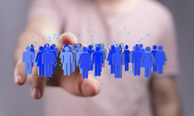 Çevrimiçi Bağlanan İnsanlar Küresel Ağı