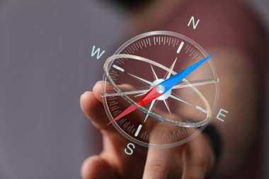 Kılavuz El Tutma Yönlendirme ve Yönlendirme İçin Aydınlatılmış Pusula