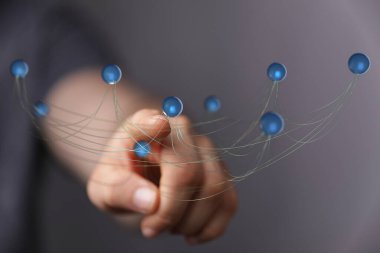 Dijital küreyi işaret eden bağlı ağ kavramı