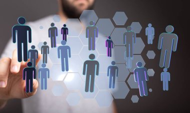 Elle ulaşılabilen dijital ağ insan ilişkileri kavramı