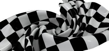 Dramatik Drape Damalı Bayrak: Yarış Bitiş Dokusu