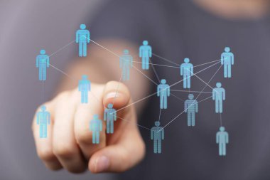 Dijital insan figürleriyle bağlantılı ağ kavramı