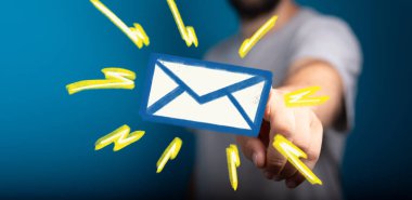 E- posta Gönderen Adam İletisi Çevrimiçi Hızlı İletişim