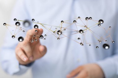 Dokunma Dijital Ağı: Bağlantı ve Teknoloji Kavramsal Resmi