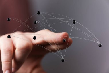 İletişim ve bağlantıyı temsil eden el-birleştirme noktaları