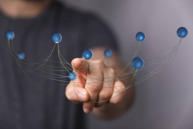 Bir Bağlantı Ağı 'na Dokunmak: Dijital Teknoloji Konsepti