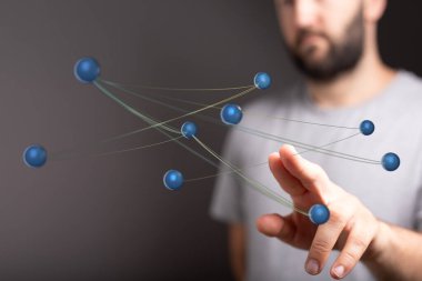 Dijital ağ küreleri, iş ve bağlantı ile etkileşim