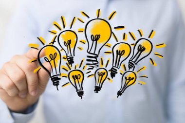 Birçok Parlak Fikir, Yenilik, Yaratıcılık Konsepti