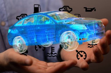 Teşhis Göstergeleriyle Dijital Araba Hologramı