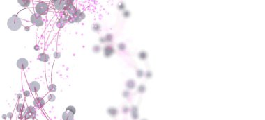 Soyut Pembe ve Gri Ağ Bağlantı Noktaları