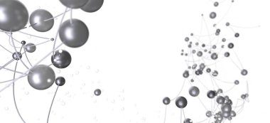 Soyut Ağ Bağlantıları: Gümüş Küreler ve Çizgiler