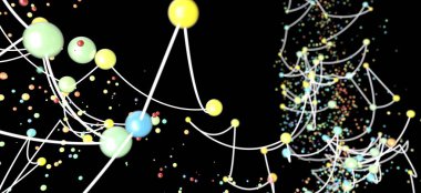 Renkli Soyut Ağ Bağlantısı Arkaplanı