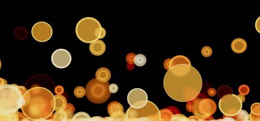 Soyut Altın ve Turuncu Halkalar