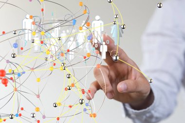 Sosyal ağ şeması - Karışık ortam