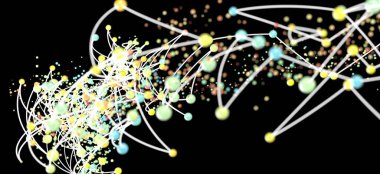 Soyut Renkli Ağ Bağlantıları Arkaplanı