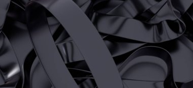 Soyut Siyah Eğriler: Pürüzsüz, Modern Arkaplan