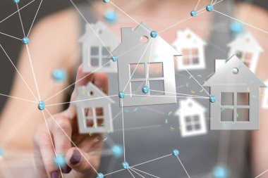 Ev verileri. Parçacıkları ve dijital verileri olan dijital siber uzay