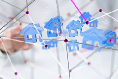 Iot home Telekomünikasyon ağı ve kablosuz mobil internet 