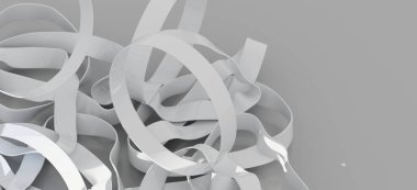 Soyut Beyaz Kurdeleler: Modern Sanat Arkaplanı