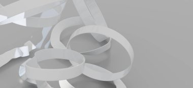 Soyut Beyaz Bantlar Minimalist Tasarım