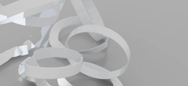 Soyut Beyaz Bantlar Minimalist Tasarım