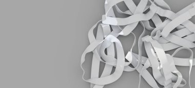 Gri Çizgili Soyut Beyaz Lastik Bantlar