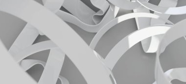 Soyut Beyaz Eğriler: Modern Minimalist Tasarım