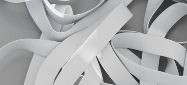 Soyut Beyaz Eğriler: Modern Minimalist Arkaplan