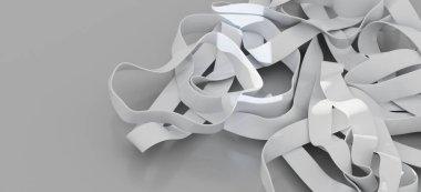 Bir Yığın İçinde Soyut Beyaz Lastik Bantlar