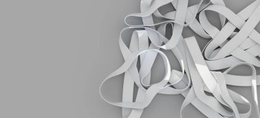 Soyut Beyaz Lastik Bantlar Çarpık Arkaplan