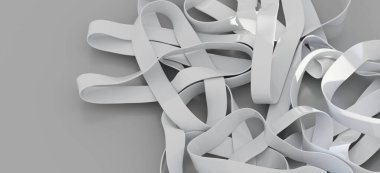 Soyut Beyaz Lastik Bantlar