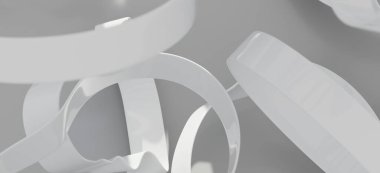 Soyut Beyaz Eğriler: Modern Minimalist Tasarım