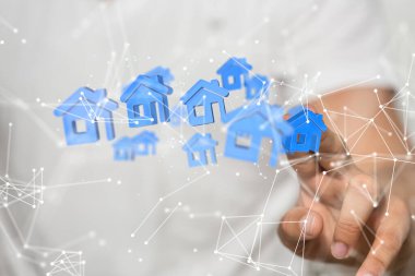 Ev verileri. Parçacıkları ve dijital verileri olan dijital siber uzay