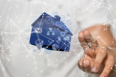 Ev verileri. Parçacıkları ve dijital verileri olan dijital siber uzay