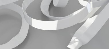 Soyut Beyaz Eğriler: Modern Minimalist Tasarım