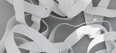 Soyut Beyaz Eğriler: Modern Minimalist Tasarım