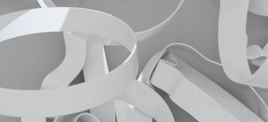 Soyut Beyaz Eğriler: Modern Minimalist Tasarım