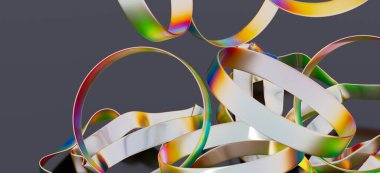 Soyut Gökkuşağı Metal Bantları Tasarım Arkaplanı